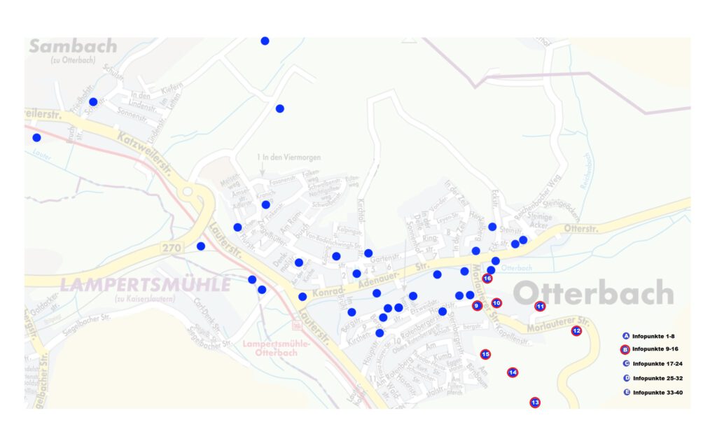 Zu sehen Infopunkte 9-16